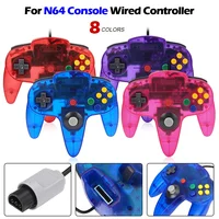 8 colores para controlador N64 clásico con cable Control remoto Gamepad Gaming Joystick sistema de videojuegos Retro para consola N64 Joypads