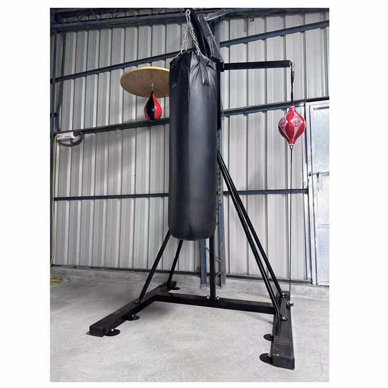 Equipo de boxeo pesado de alta calidad, saco de boxeo de cuero y PU con relleno de arena
