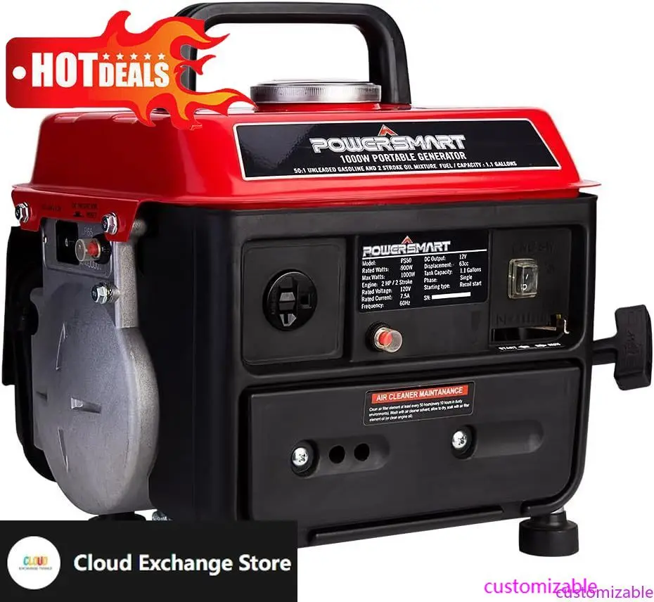 

Customizable-1200W Portable Generator, Small Generator For Home Backup Use Camping Outdoor, Ultralight, Super Quiet, EPA Complia