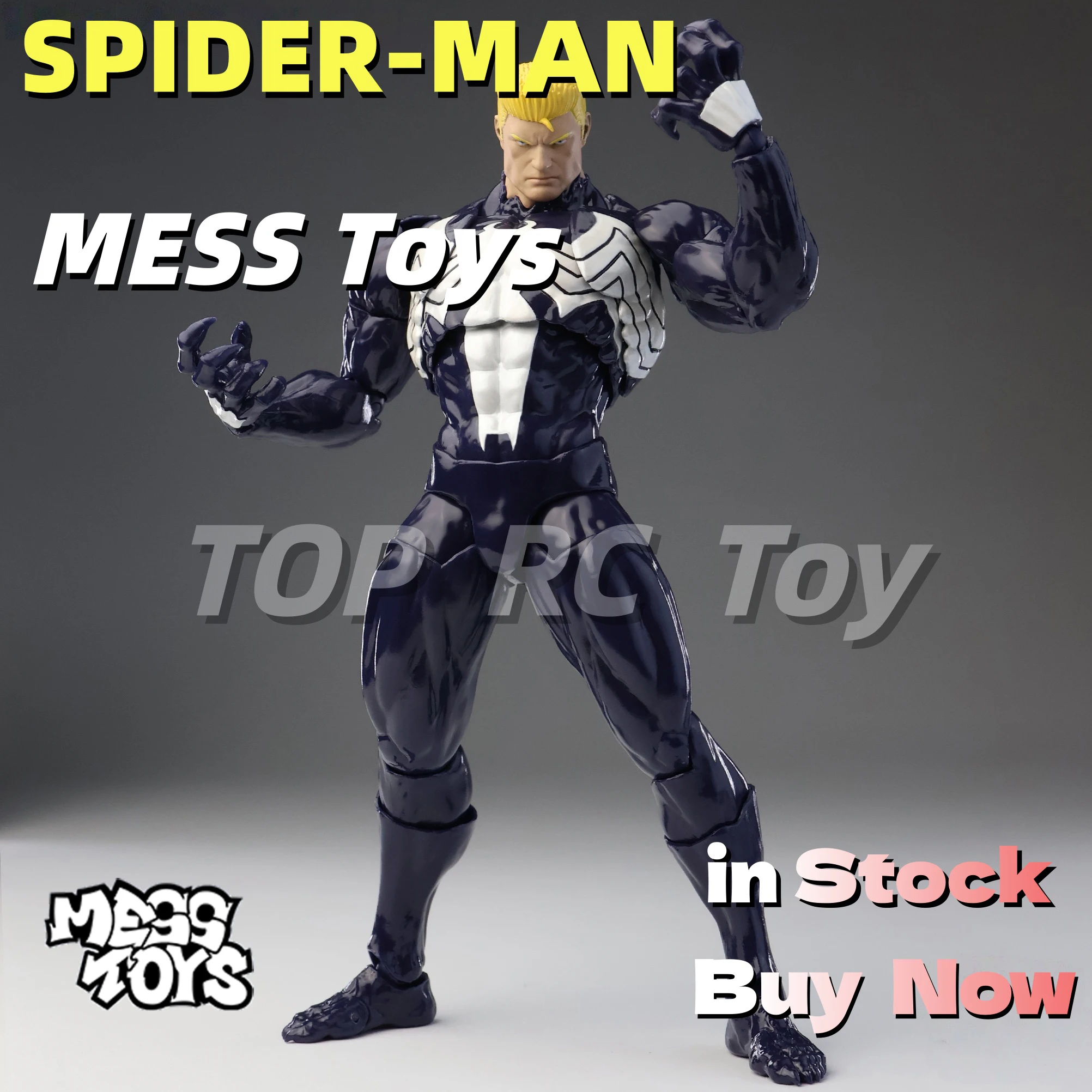 Figura de acción Venom de Mess Toys, Spider-Man Negro, Lethal Neighbor, juguete coleccionable original, regalo de cumpleaños para adultos.