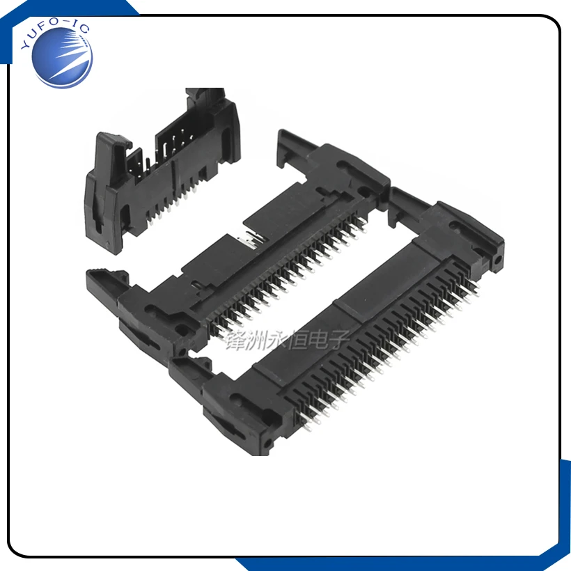 10 قطعة DC2-8/10/12/14/16/20/26/30/34/40/50/64P 2.54 مللي متر صف مزدوج مستقيم دبوس تباعد القرن موصل #2