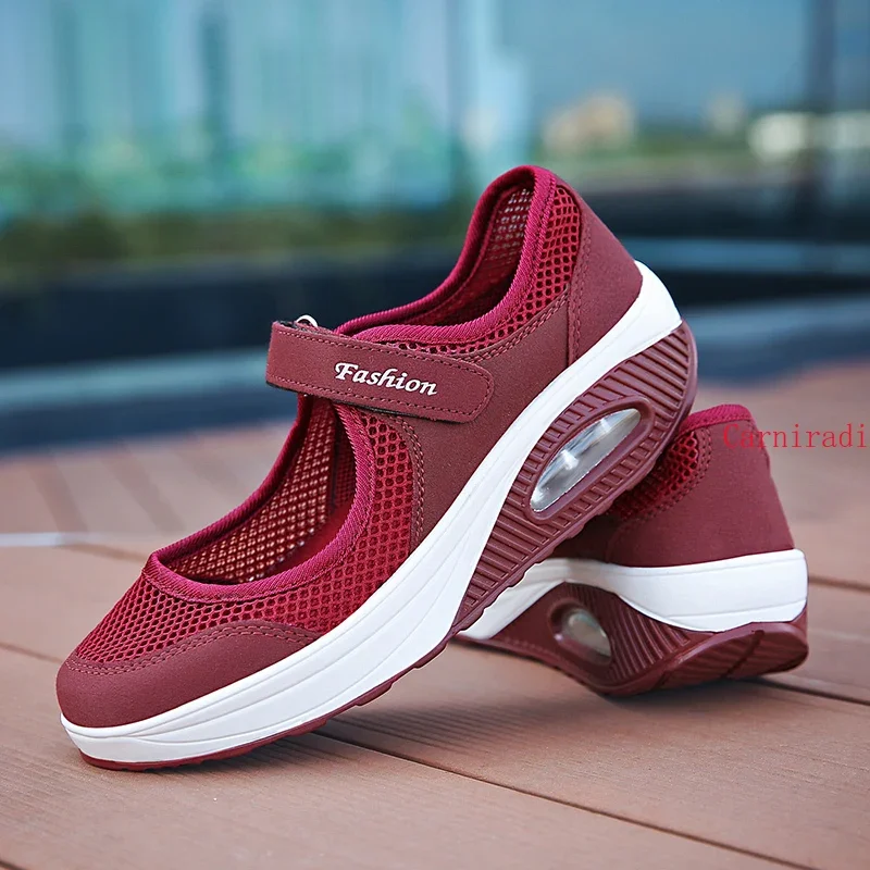 

Lightweight Flying Weave Summer Casual Shoes Women Big Size 42 Cushioning Outdoor Sneakers Ladies Non-slip Sport Jogging Shoes