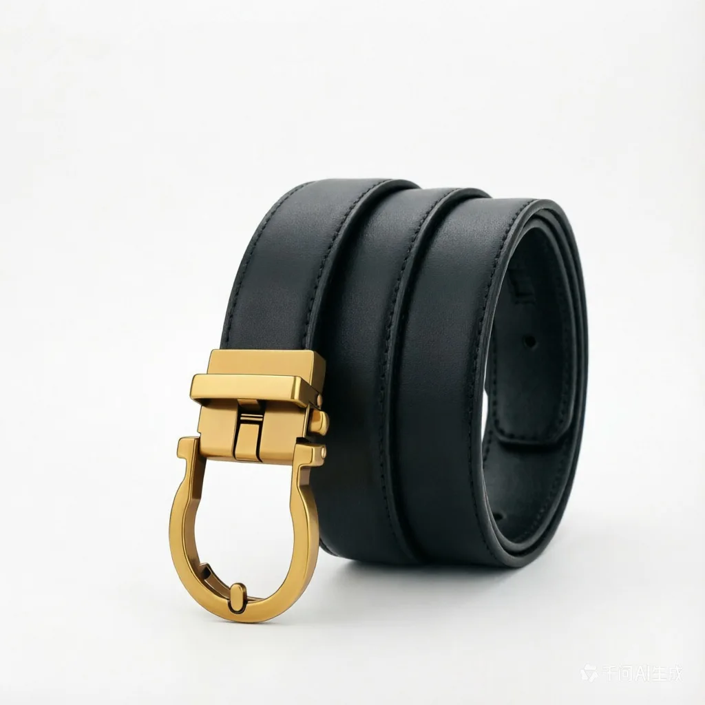 Women Genuine Cowhide Automatic Belt D‑Shape Metal Buckle No‑Hole Trimmable Fashion Decor Waist Belt For Daily Wear