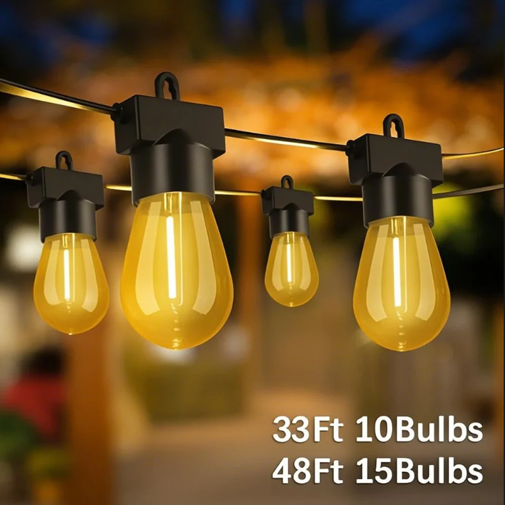 s14ガーランドライトストリング-10m-15m-屋外ledパティオライト-飛散防止プラスチック電球-防水-ガーデンランプ-パーティー-カフェ用