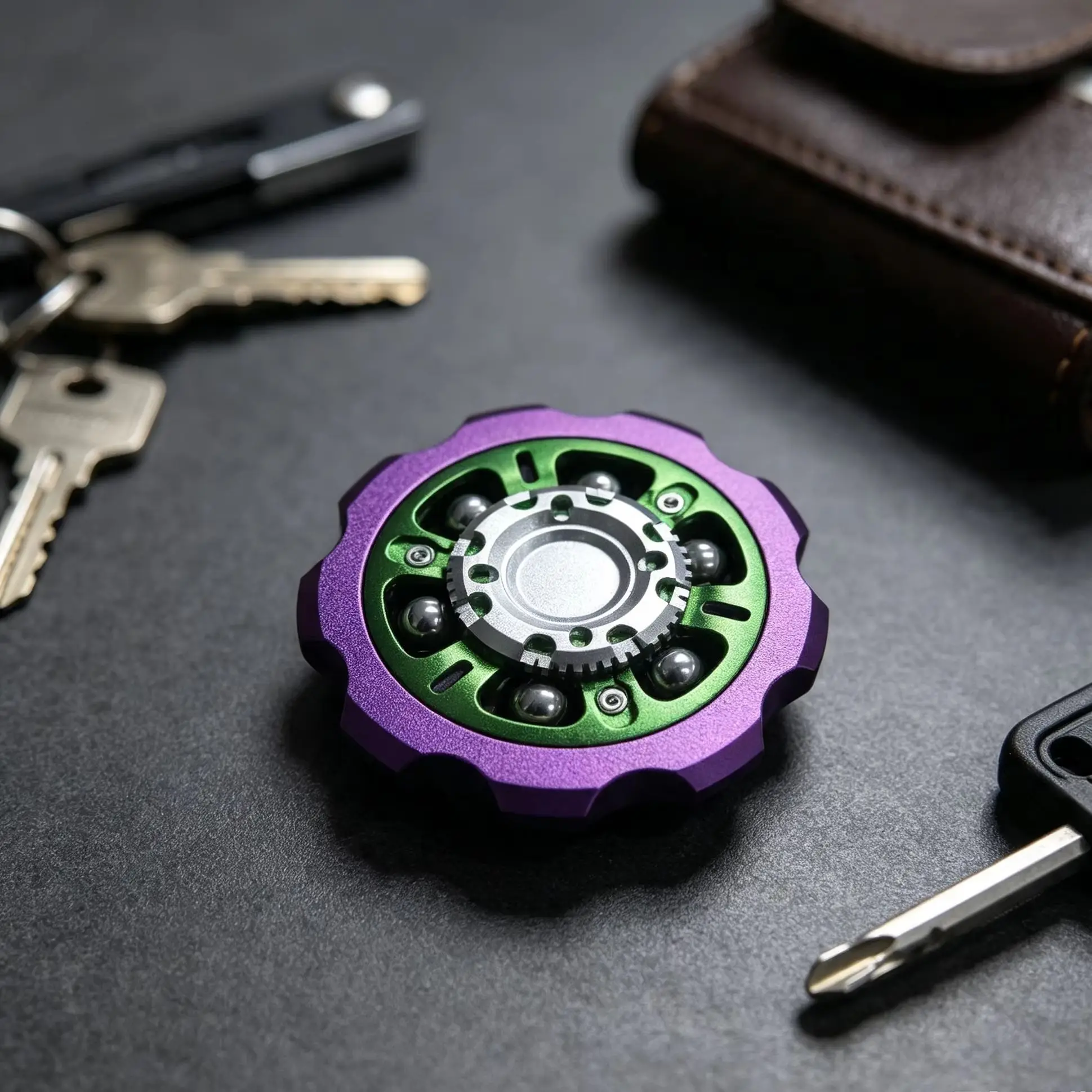 Metal Ball Bearing EDC Fidget Spinner, Handheld Stress Relief Fidget Toy, Anti‑Anxiety Finger Spinner for Adult Office Leisure