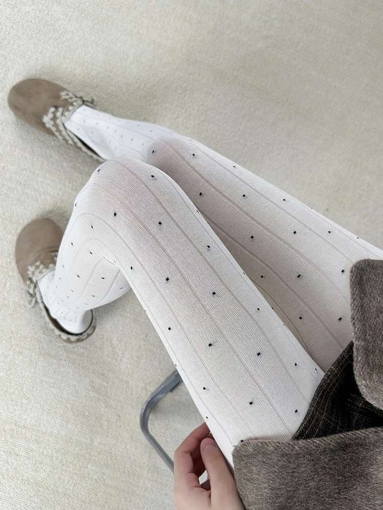 Y2K البولكا نقطة جوارب مخططة النساء النايلون رقيقة الخريف تخزين 2026 الربيع الشارع الشهير لوليتا جوارب طويلة #1