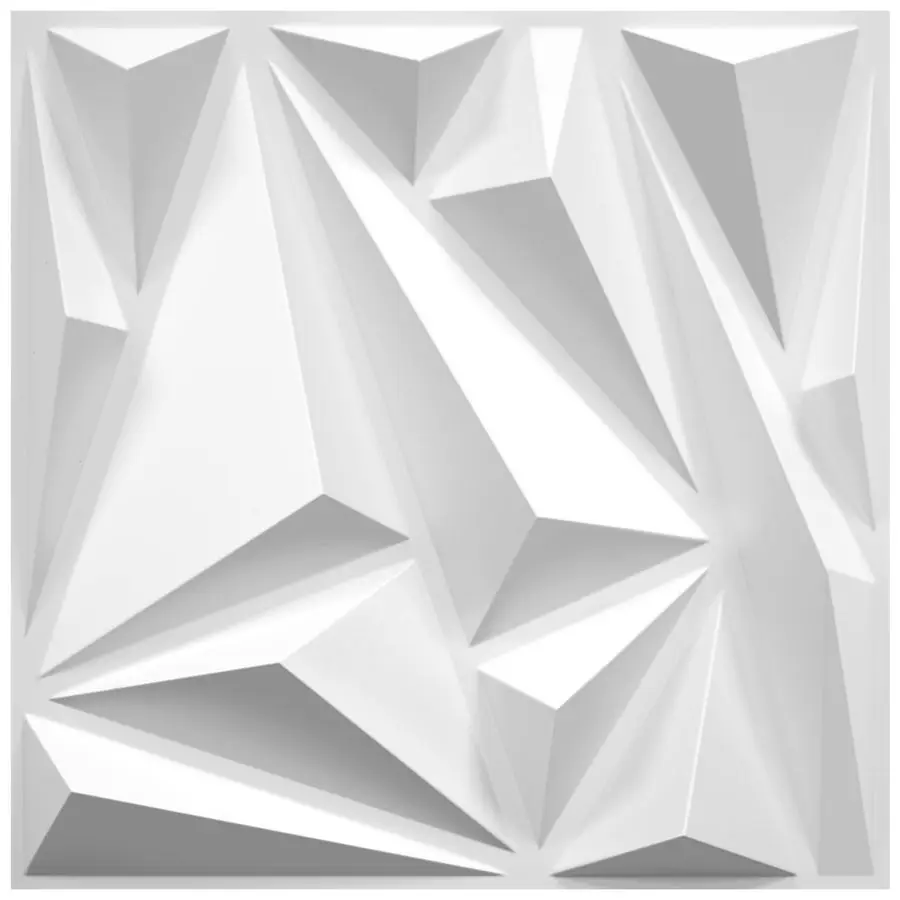 

Набор из 33 3D-панелей для декора стен, белые акцентные панели 12x12 с ромбовидным узором для игровой комнаты, спальни, фона для телевизора