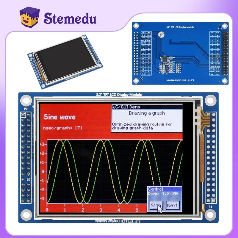 

Новый Waveshare HY32D 3,2-дюймовый TFT ЖК-дисплей с сенсорным экраном 320*240 XPT2046 Контроллер ЖК-дисплея ILI9341 Замена ILI9325 DIY