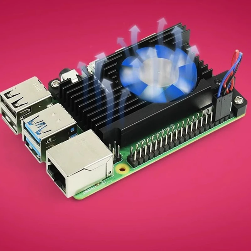 Imagem -05 - Raspberry Pi-pwm 4b Velocidade Control Fan Case Dissipador de Calor Alumínio Multifunções Ventilador Portátil Acessórios de Computador Peças