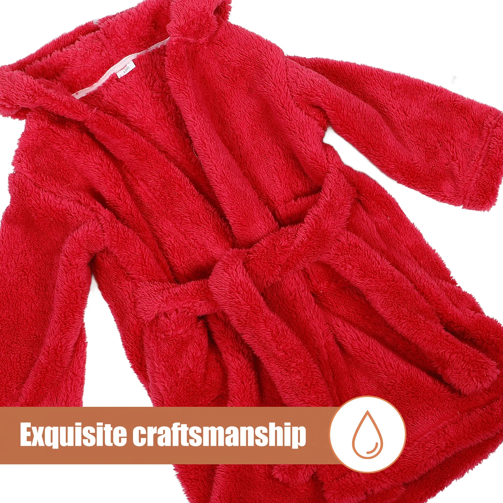 رداء حمام ناعم للأطفال رداء بقلنسوة من الصوف المرجاني الدافئ للأطفال الصغار وقت الاستحمام ملابس نوم مريحة ملابس منزلية للأطفال رداء أطفال للفتيات