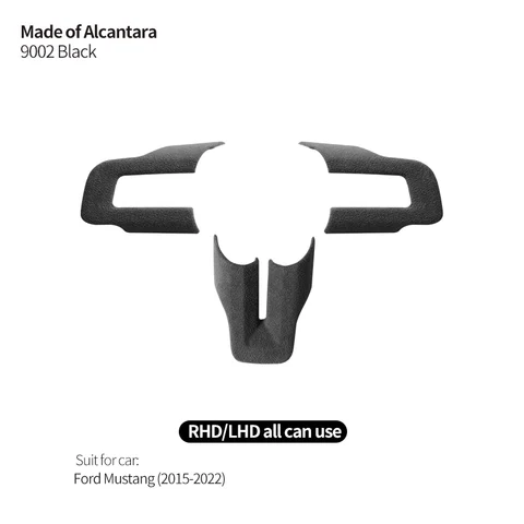 Сделано из алькантары для Ford Mustang (2015-2022) автомобильные наклейки на панель рулевого колеса, внутренние аксессуары для тюнинга