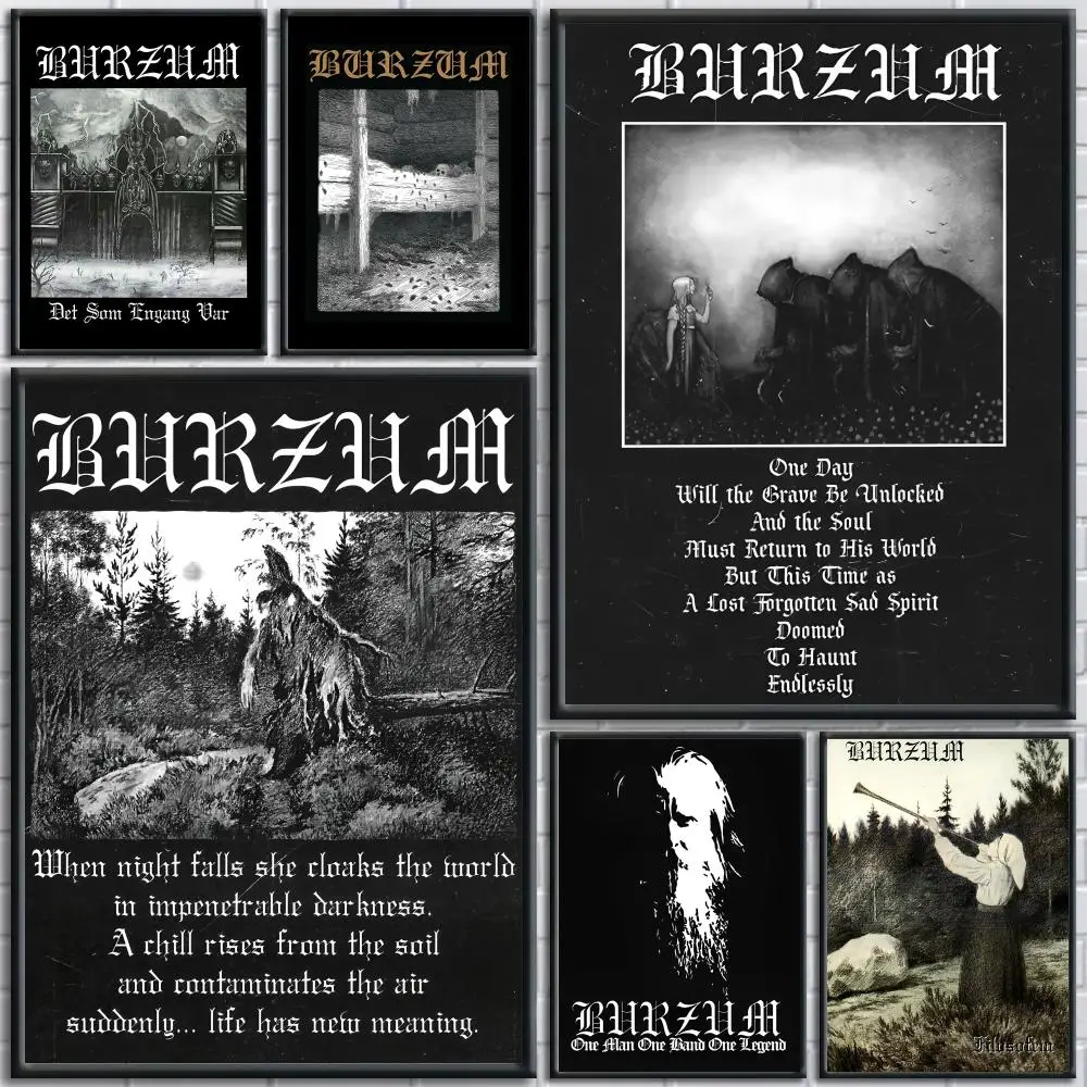 B-burzum Filosofem Painting Calligraphy Wall Art Canvas Poster Premium Home Decor Print for Living Room Bedroom