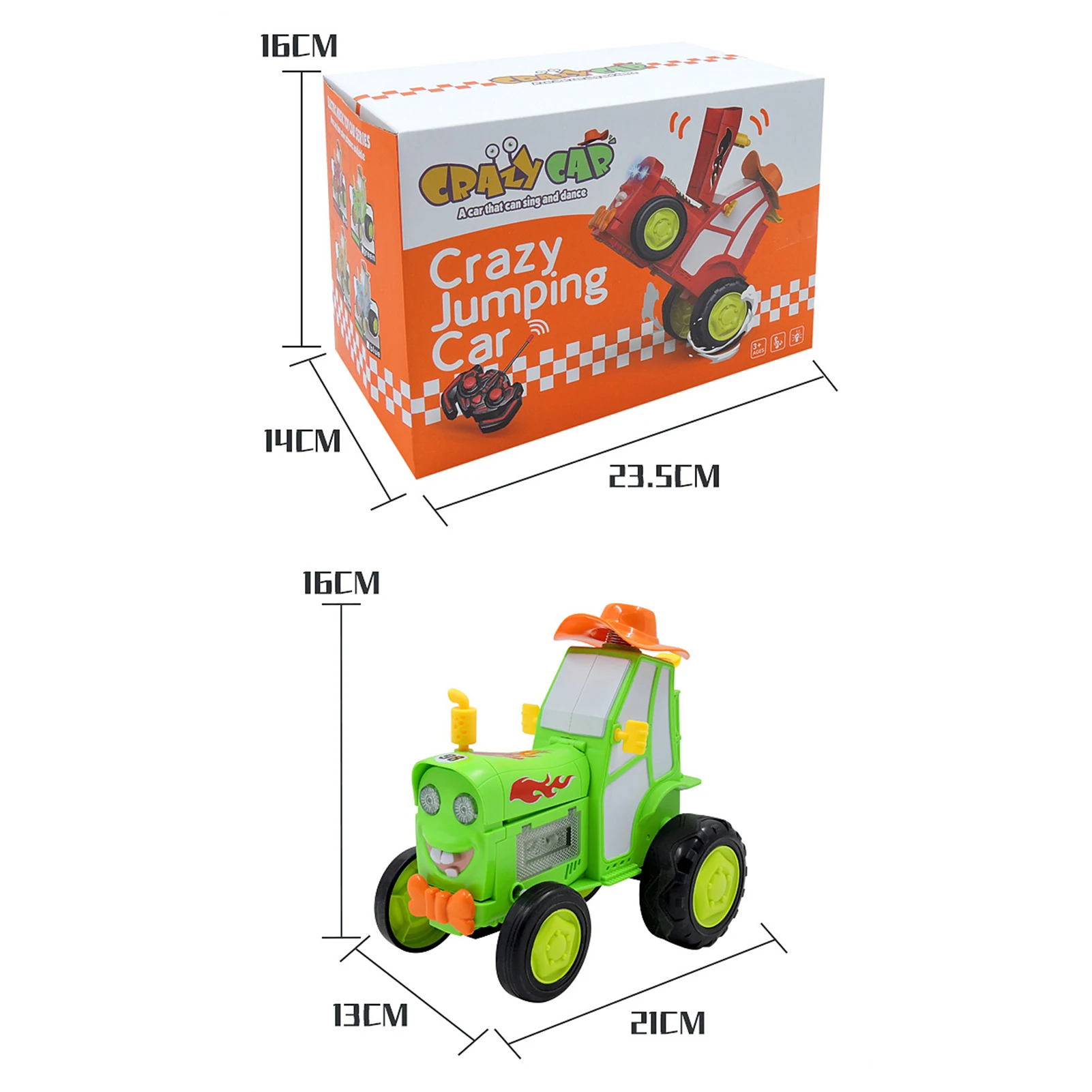 Electric Crazy Jumping Car Stunt Car Toy with Sound Light Educational Motorcycle Car Toys for Kids Early Education Vehicle