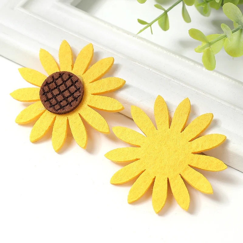 10Pcs Silk Sunflower Artificial Flowers Head For Wedding Party Home Decoration DIY Christmas Wreath Scrapbooking  Daisy Flowers