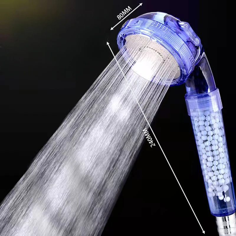 WEPICK Shower Head Water Saving Flow 360 Degrees Rotating With Small Fan ABS Rain High Pressure spray Nozzle Bathroom Accessory