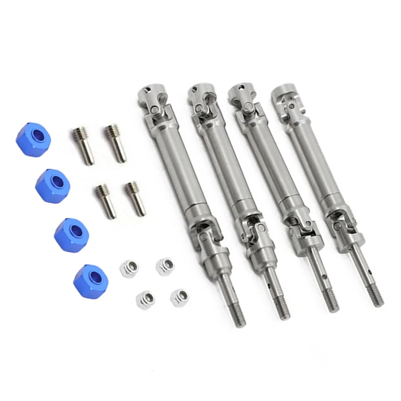 4Pcs Steel Front and Rear Drive Shaft CVD for 1/10 Traxxas Slash Rustler Stampede Hoss VXL 4X4 RC Car Upgrade Parts