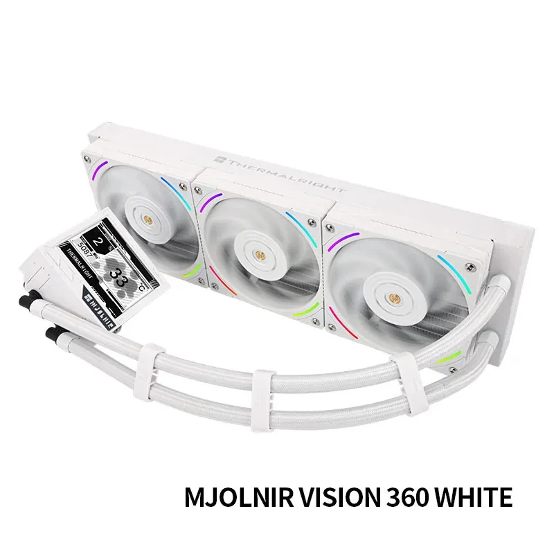 Imagem -02 - Thermalright-mjolnir Vision Vision 360 Argb Branco Refrigerado a Água 35 Ips Lcd 12ª Geração Lga1851 Dissipador de Calor Am5