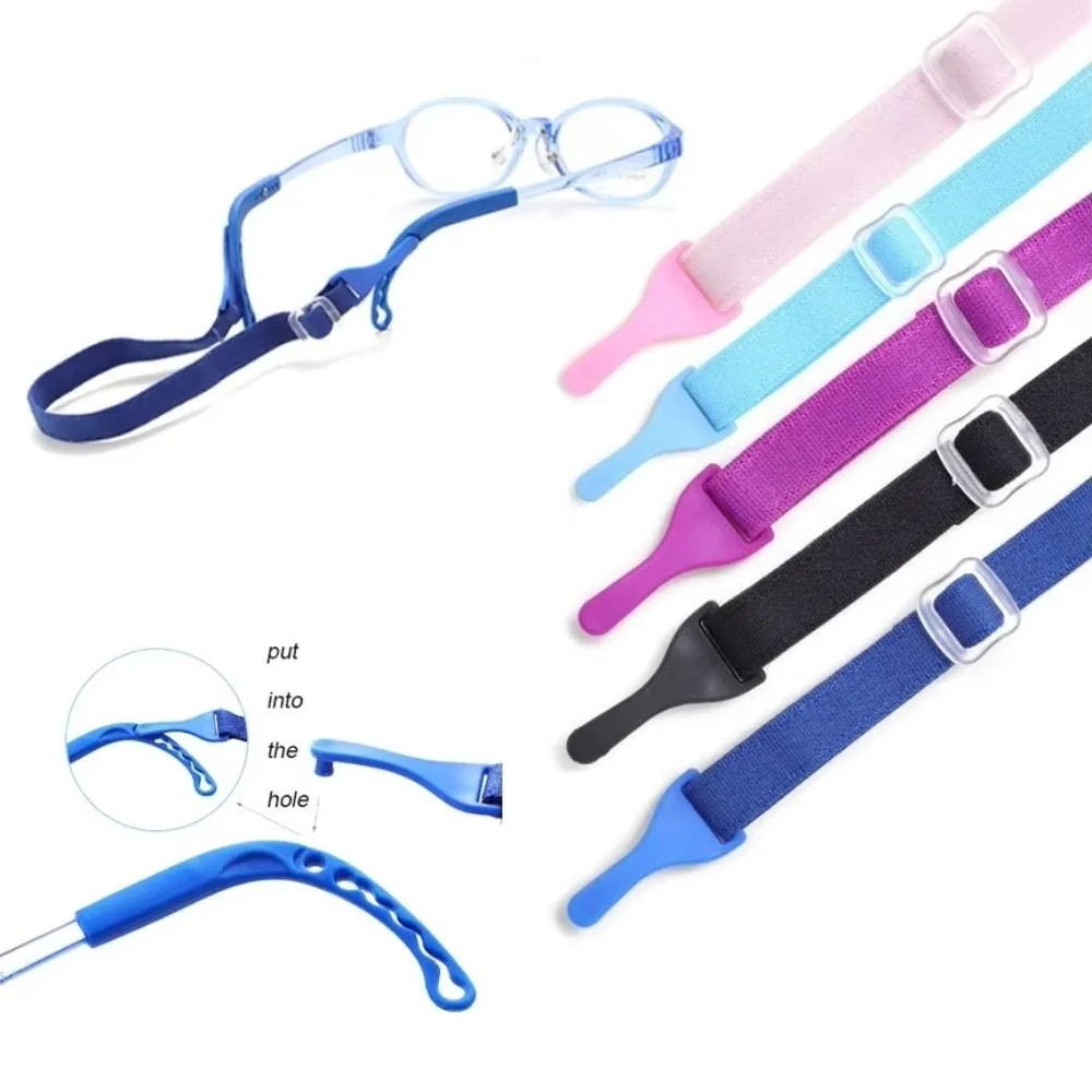 Portable Removable Eyeglasses Straps Anti-Slip Hanging Cord Glasses Ropes Adjustable Elastic Glasses Chain Outside Casual