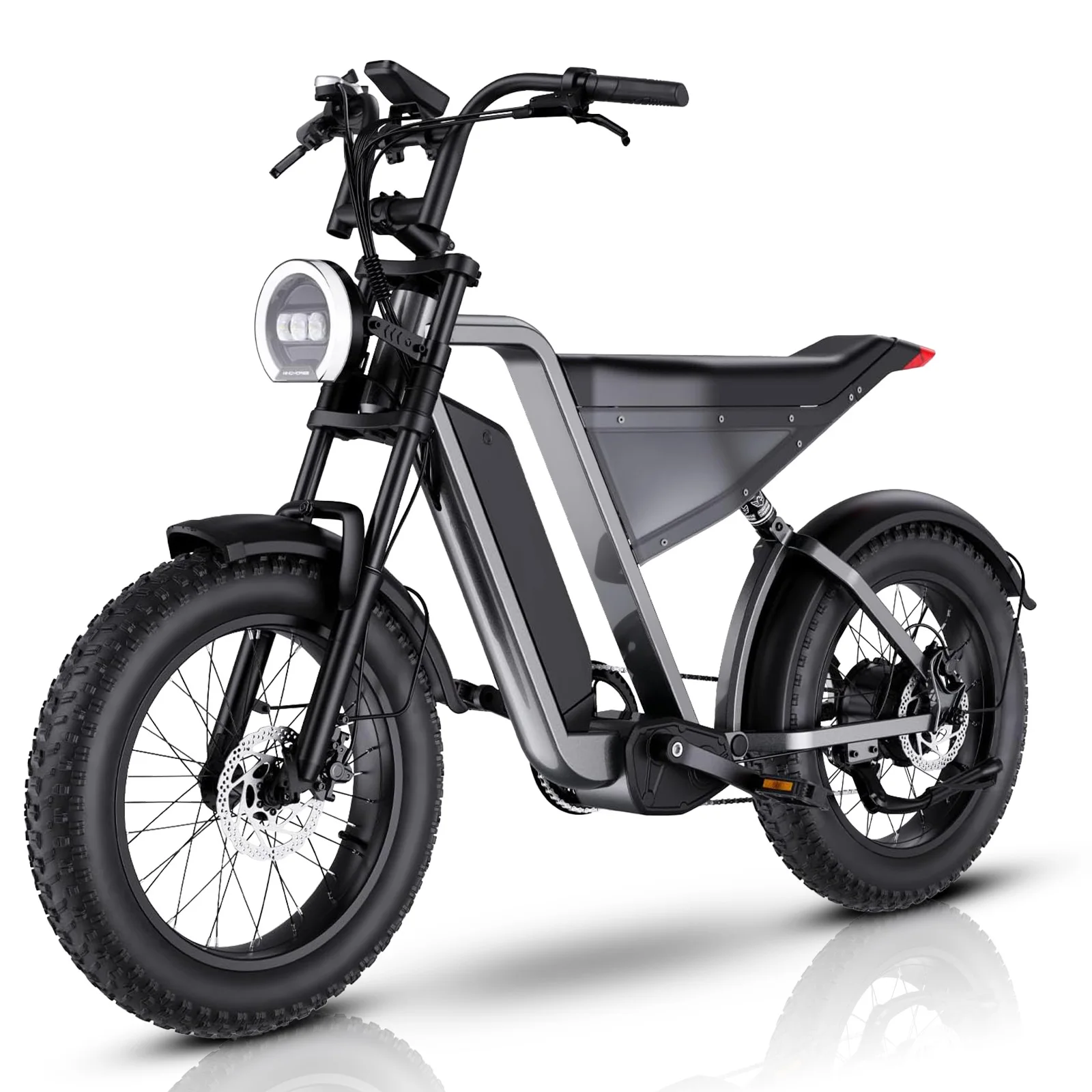 1000W adult electric bicycle,  60 miles, 20MPH48V18AH20 inch thick tire hydraulic brake, suitable for riding various terrains