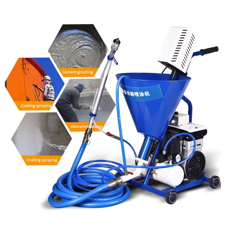 

RT2 Multifunction High Pressure Spraying Machine Industria Waterproof Coating Grouting Machinery Single Power Wall Putty Spray