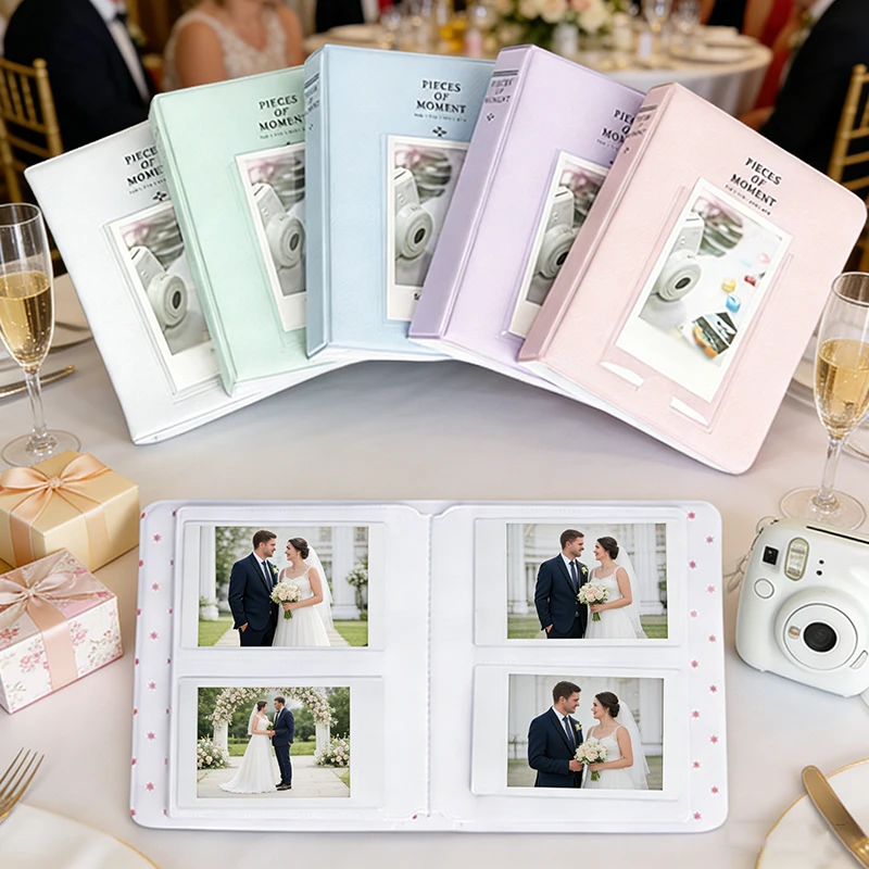 

3-дюймовый фотоальбом на 64 фото, памятный альбом для детей, подходящий для моментальных фотографий Instax Mini 12/11/Evo/40/7+/25/90/99/Se/Link2/3, подходит для пленок Fujifilm Instax Mini, доступен в пяти цветах.