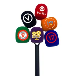 Pop Filter-cubiertas de esponja flocada con logotipo de micrófono personalizado, parabrisas para Rode Wireless GO II, solo espuma