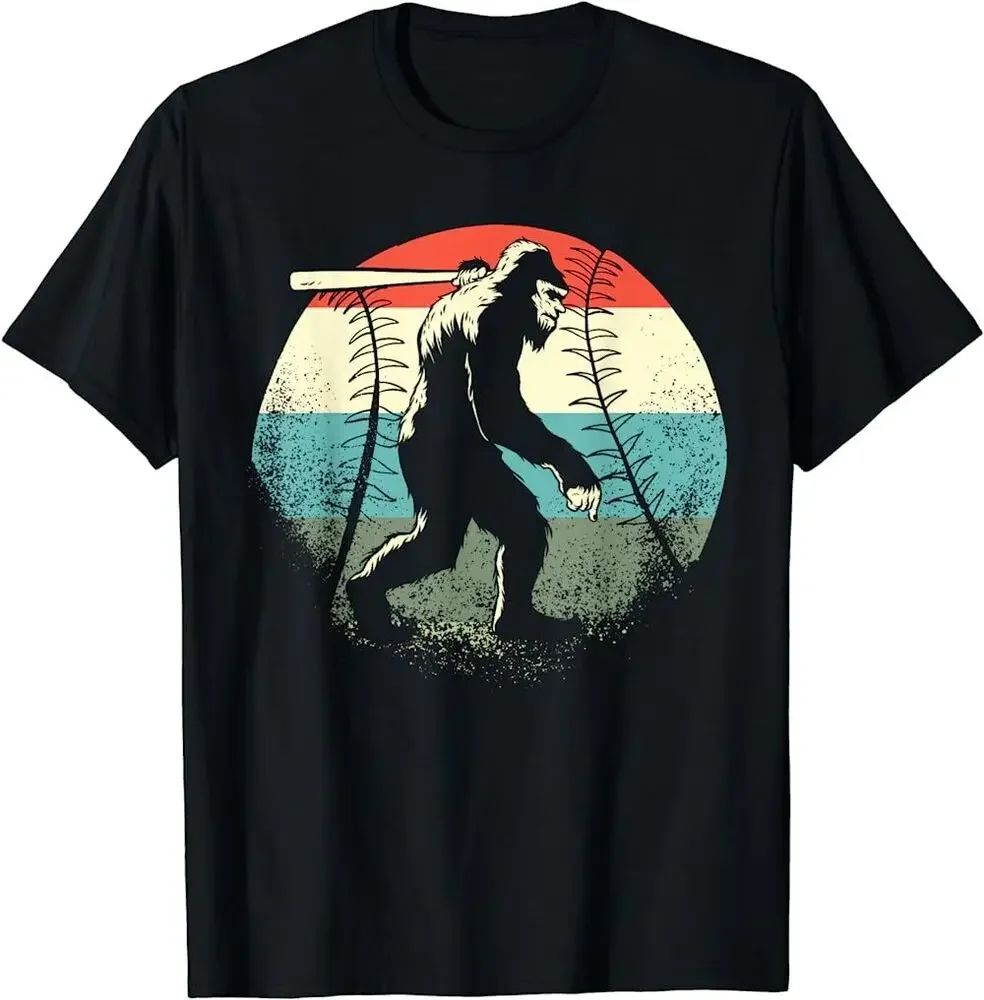 Bigfoot Baseball Sport Lover Pitcher Unisex T-shirt Art High Quality 100%Cotton Short Sleeve