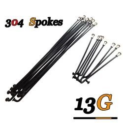 5 Pcs 13G(2.25mm)/122/124/139/178/181/228/230/248/250/255MM Bicycle Spokes & Nipples Stainless Steel Electric E-Bike Cycle DELT
