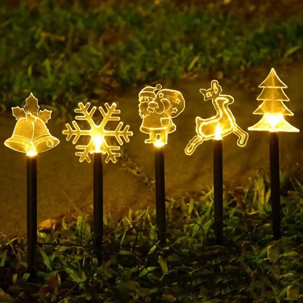 

LED Solar Stars Light Snowflake Christmas Tree Bell Outdoor Waterproof Lawn Light Courtyard Decoration Solar Light Outdoors