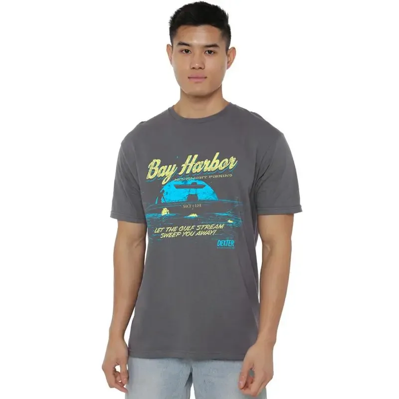 Dexter Moonlight Fishing T Shirt S 2Xl Charcoal