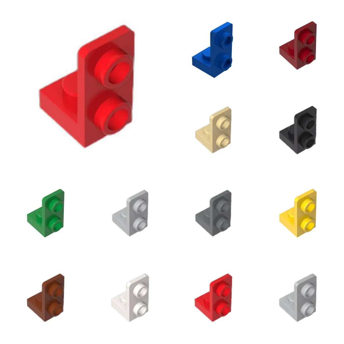 

50pcs 73825 Bracket 1 x 1 - 1 x 2 Bricks Collections Bulk Modular GBC Toys For Technical MOC Set Sale Buildings Blocks Compatibl