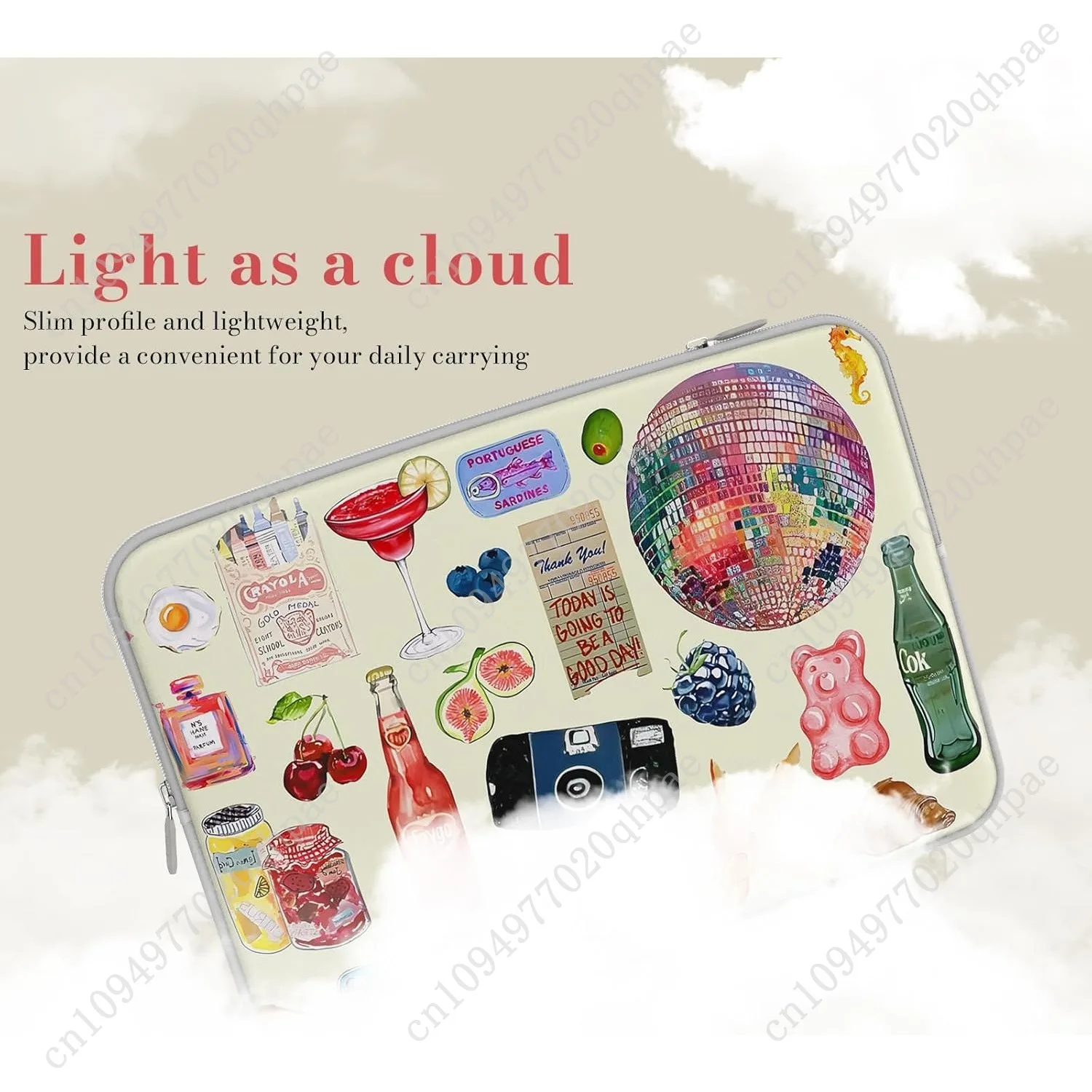 iCasso 노트북 슬리브 13인치 맥북 에어 13-13.6인치용, 귀여운 노트북 케이스 맥북 프로 13인치 14인치용, 슬림 보호 케이스