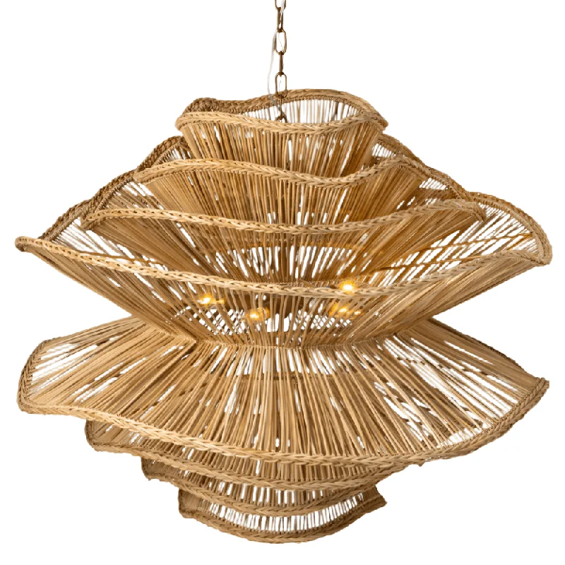 Modern Handcrafted Rattan Pendant Lights for Villa Garden Luxury Home Pendants