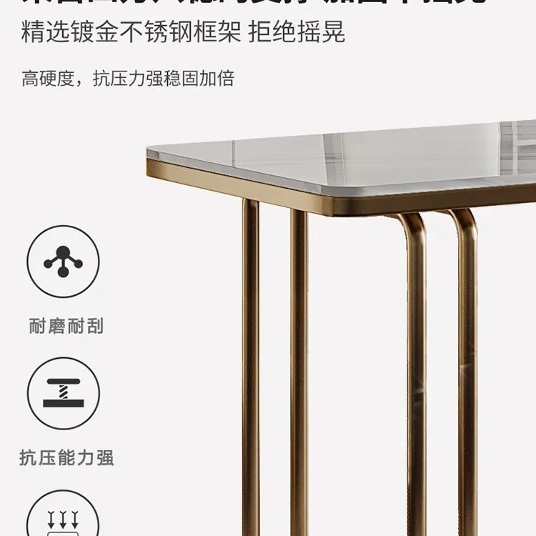 Italian rock slab desk designer study light luxury bedroom computer simple modern writing integrated