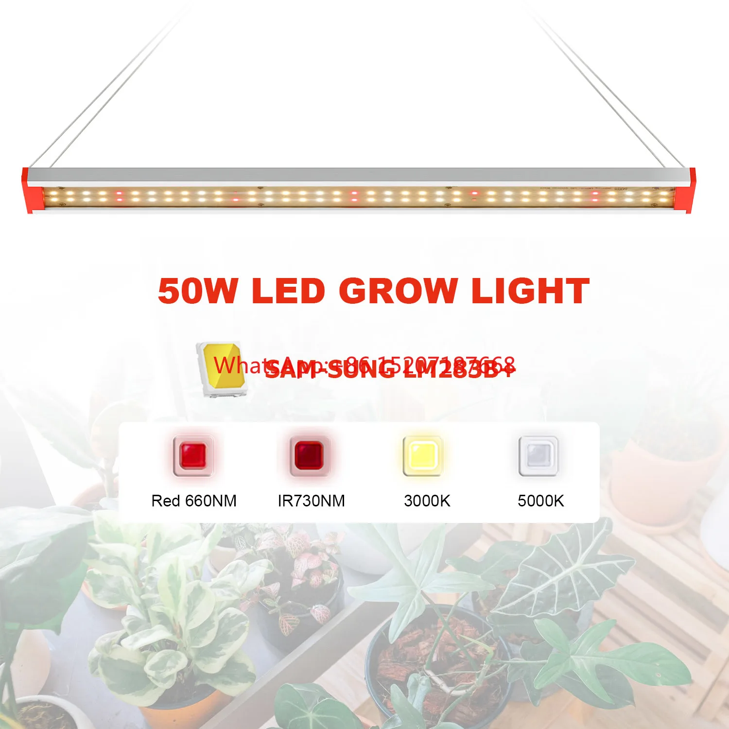 

Full Spectrum LED Grow Light Samsung LM283B+High Brightness Growing Lamps Sunlike For Greenhouse Plant Growth Lighting