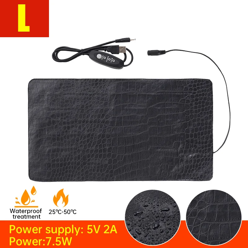 Pet Heating Pad Terrarium Reptiles Heat Mat USB Electric Blanket Heater Warm Pad Adjustable Temperature Controller Incubator Mat