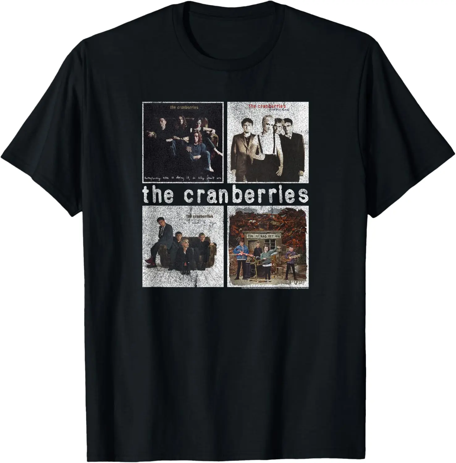 Distressed Album Covers Vintage Band T-Shirt 100% Cotton Trendy Y2K Short-Sleeve Tee – Soft, Quick-Drying, & Moisture-Wicking;