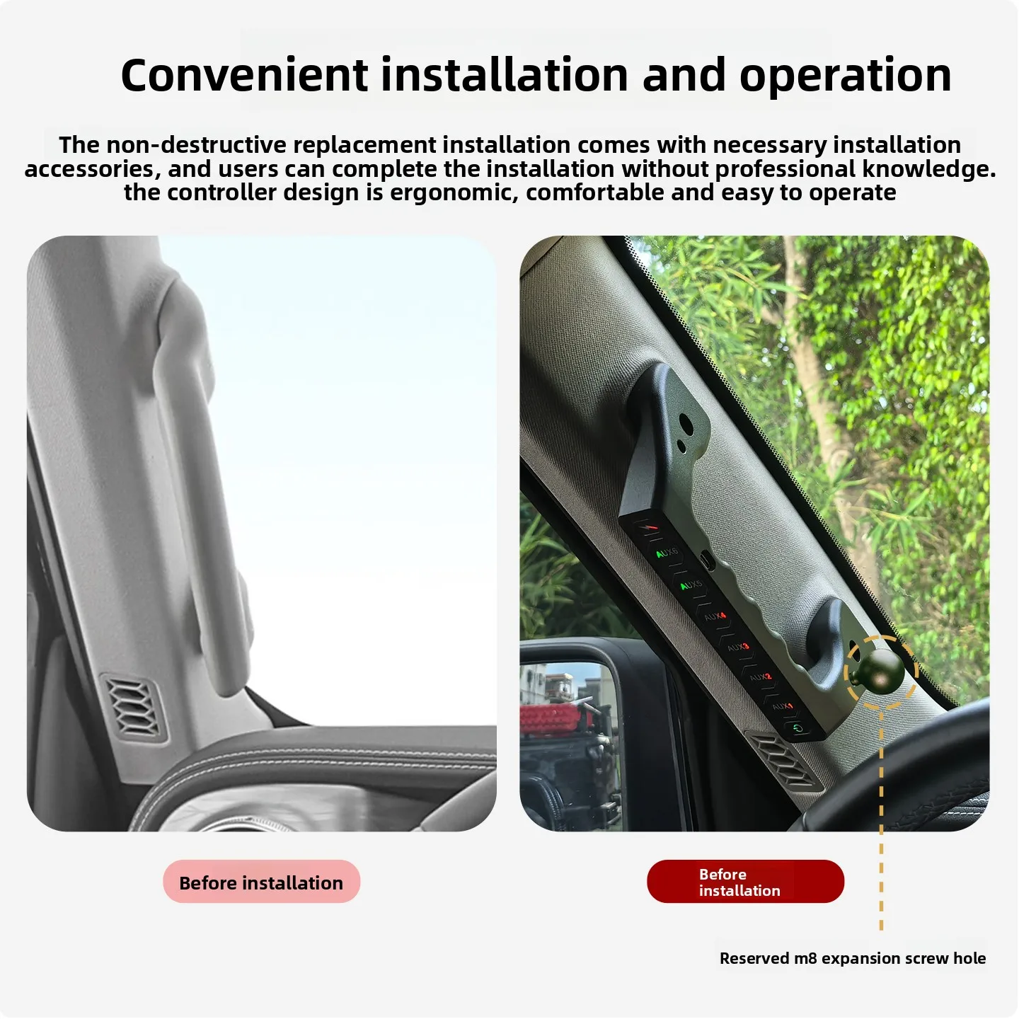 Suitable for Great Wall Tank 300 A-pillar Control Switch Tank 300A Column Off-road Spotlight Wireless Handle Controller
