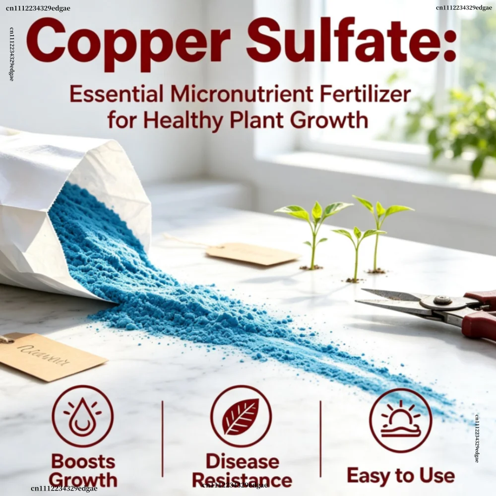 Water Soluble Trace Element Fertilizer Copper Sulfate Pentahydrate 99% Cuso4·5h2o Plant Soil Nutrition Supplement