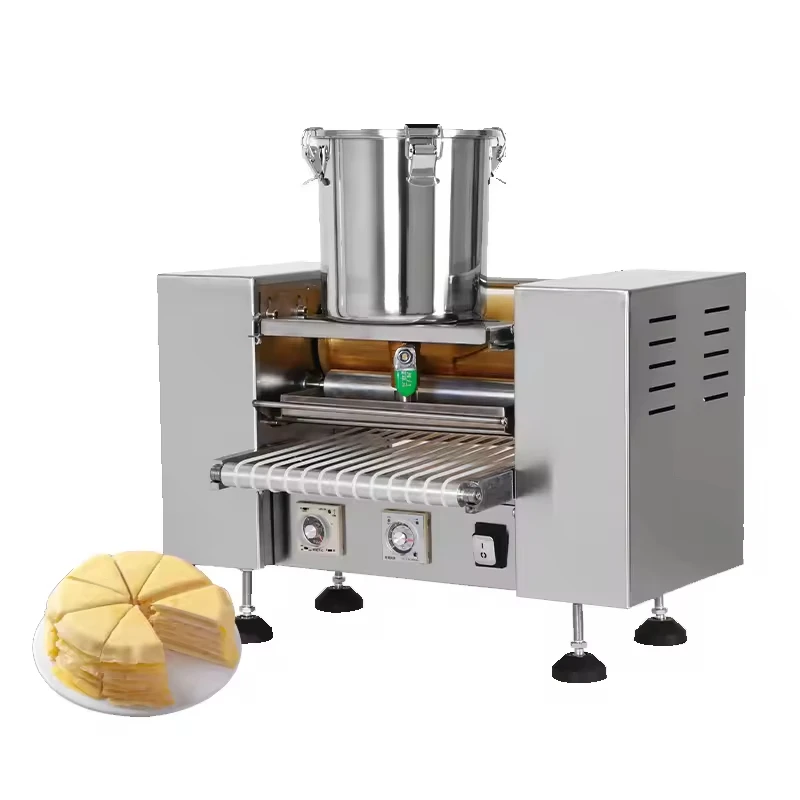 Melaleuca Cake Crust Machine Industry Cake Layer Making Machine Single Row Crepe Pancake Machine Chapati Maker，Vietnam Use