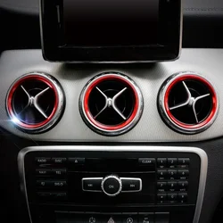 5Pcs/Set Air Conditioner Vent Outlet Ring Trim Decor for Mercedes Benz A B GLA CLA Class W176 W246 C117 X156 AMG 2012-2018