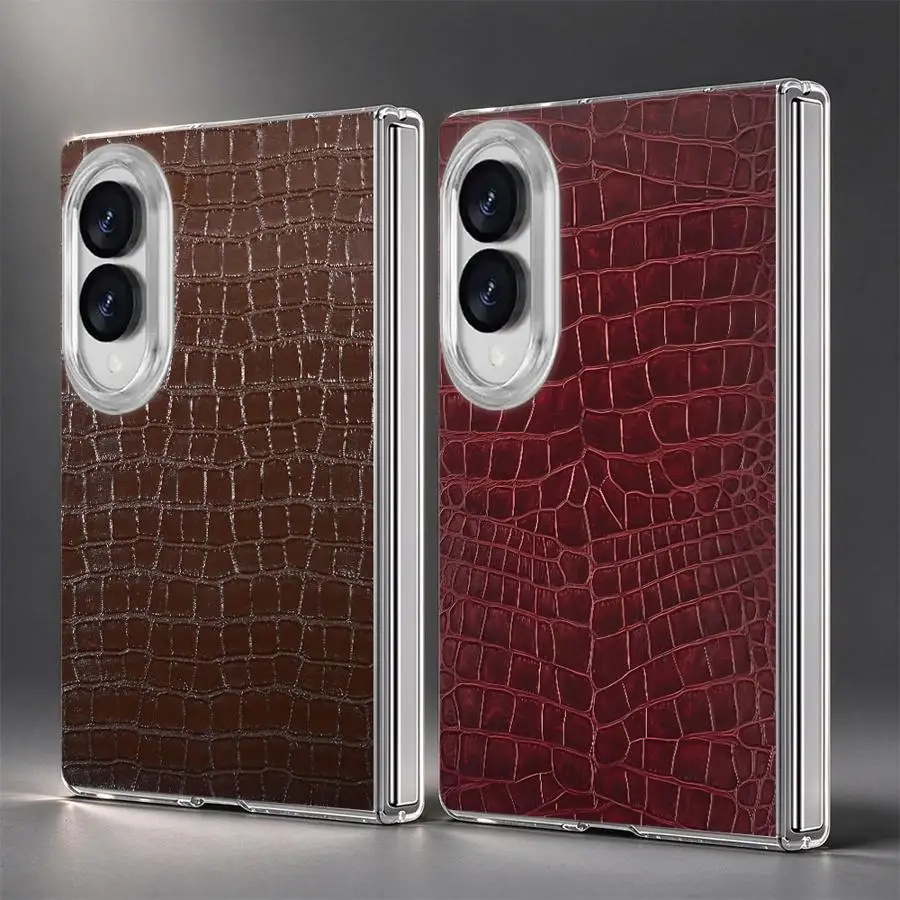Phone Shell Case for Samsung Galaxy Z Fold8 Wide Z Fold 8 ZFold8 Ultra Crocodile Skin Leather