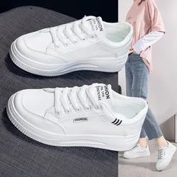 Women Sneakers Breathable PU Leather Casual Shoes Women Little White Shoes Spring Flat Shoe Student Board Shoe Zapatillas Hombre