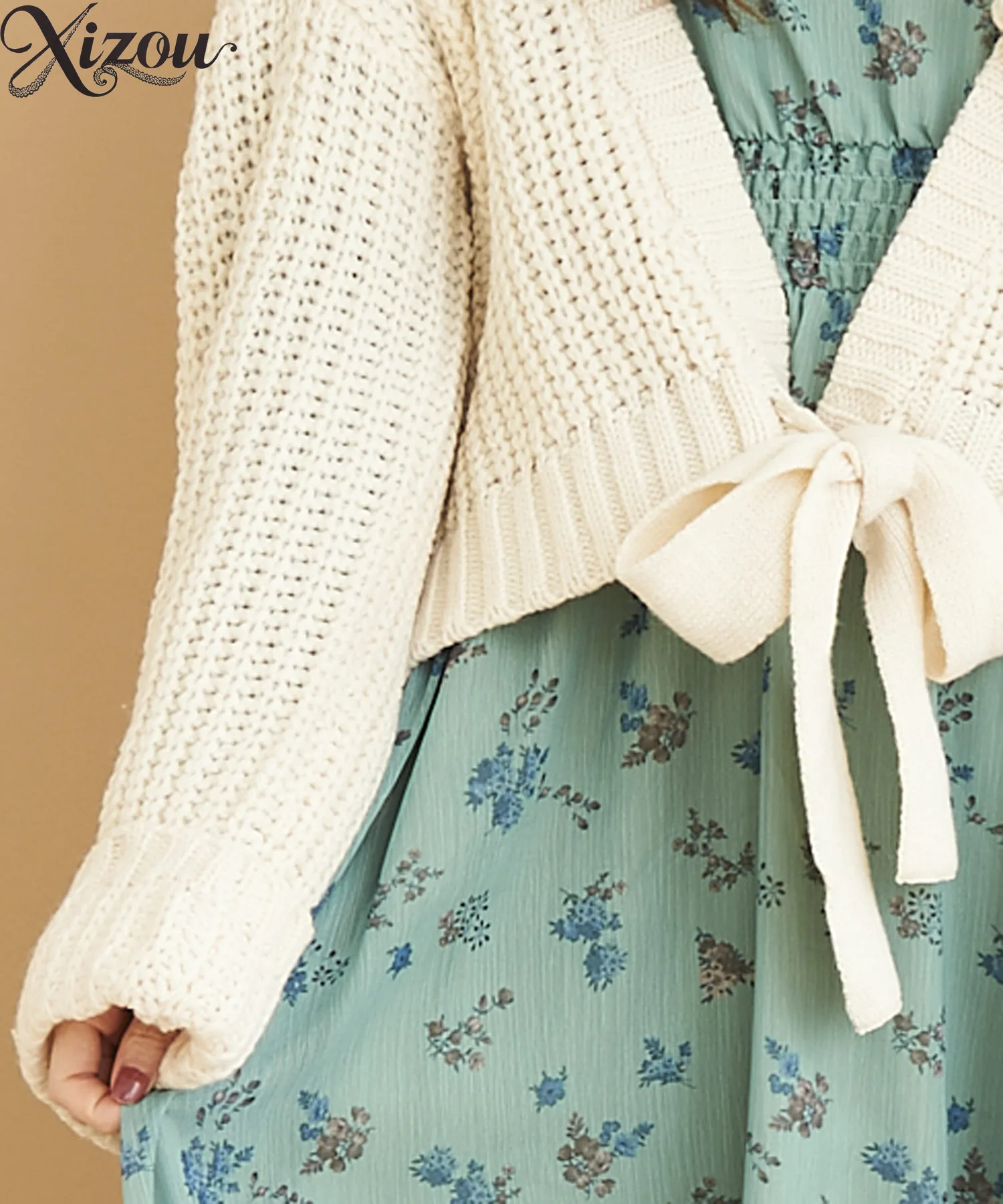 2025 Women Knitted Cardigans Sweaters Japanese Korean Long Sleeve V-Neck Tie Waist Bow Lace-Up Loose Elegant Autumn Tops
