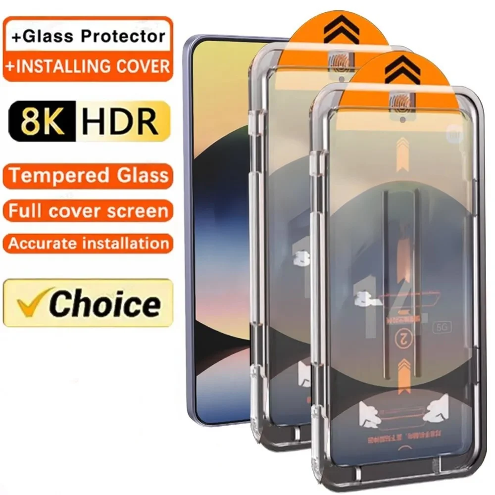 5 шт. защитных пленок для экрана для iPhone 15 14 16 Plus 12 Mini 11 13 Pro Max 17e Air, закаленное стекло, без пыли, легкая установка, в коробке.