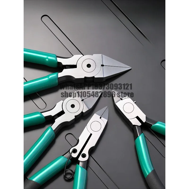 Extra-pointed nozzle pliers ultra-thin and high-hard shears oblique pliers for electrical industry