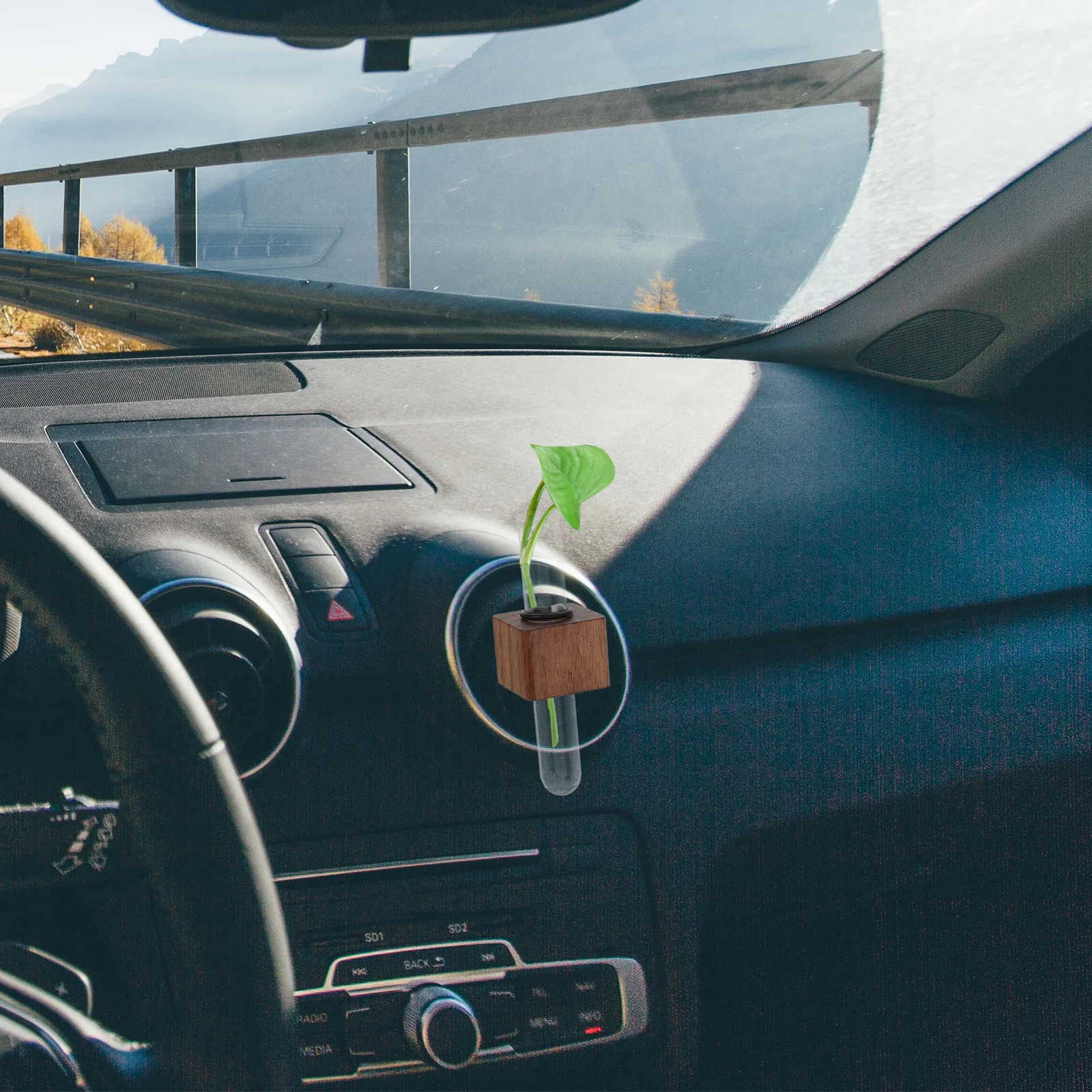 

Refillable Car Air Freshener Auto Vase Vent Clip Car Interior Decoration Flower Holder Essential Oil Diffuser Tube