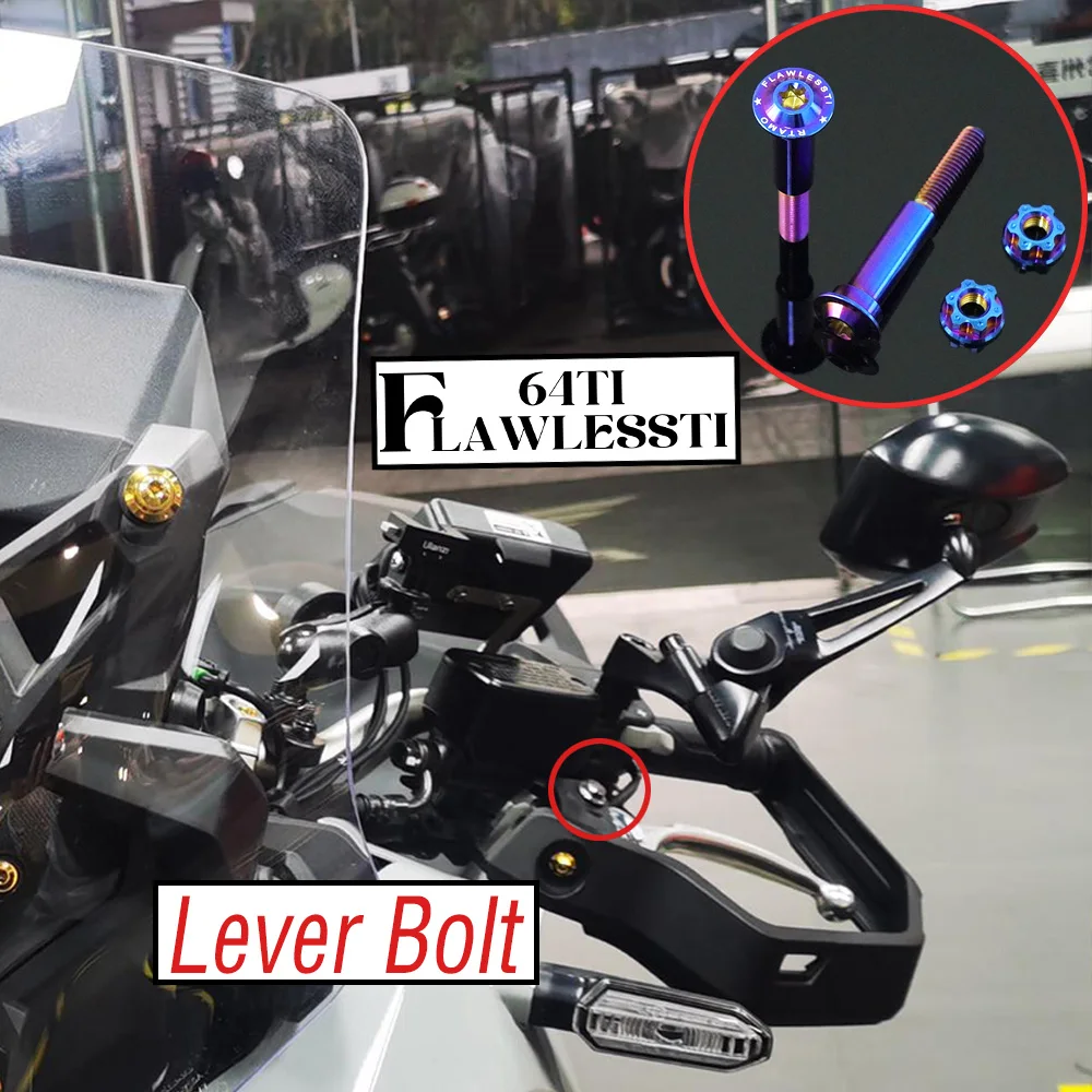 FLAWLESSTI Gr5 Titanum Bolt Brake Clutch Lever Bolt For Honda ADV 350 X-ADV 750