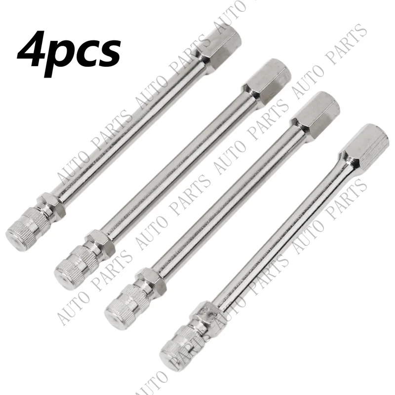 A+ for Tyre Valve Extension Rod Auto Car Extender Cap 4 In 4 Pcs Metal Portable