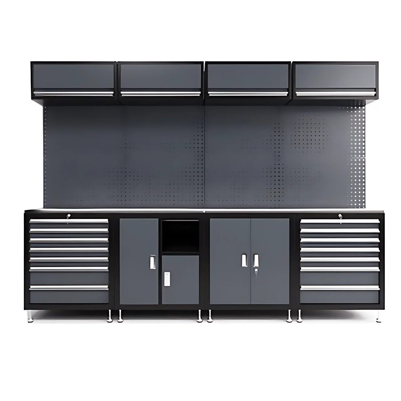 OEM Service Car Workshop Metal Cabinet Cold-Rolled Sheet Tool Cabinet Garage Storage Cabinet Workbench for Workplace Storage